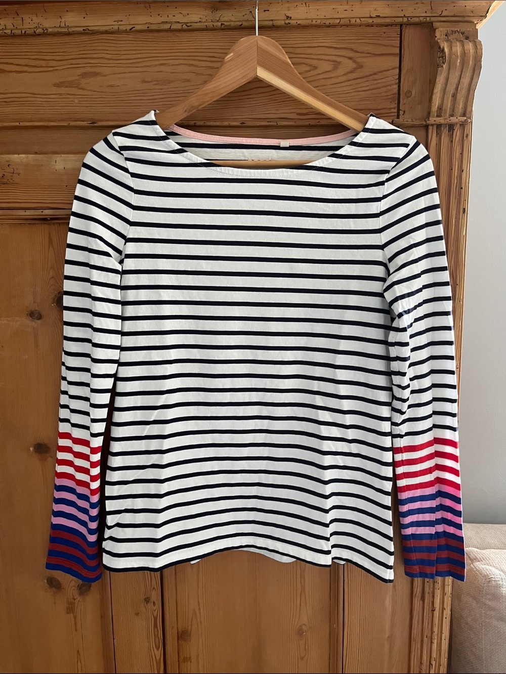 Boden Ella Long-sleeve Breton Striped Top